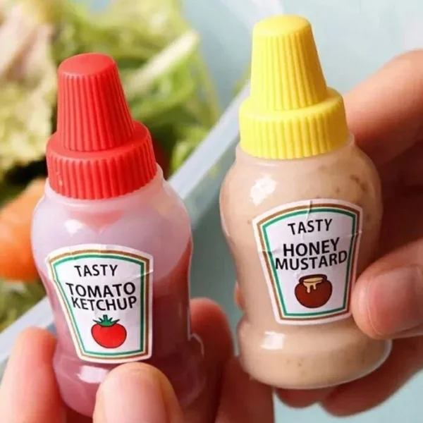 طقم كاتشب مكون من ٤ زجاجه للكاتشب والمايونيز والمسطردة