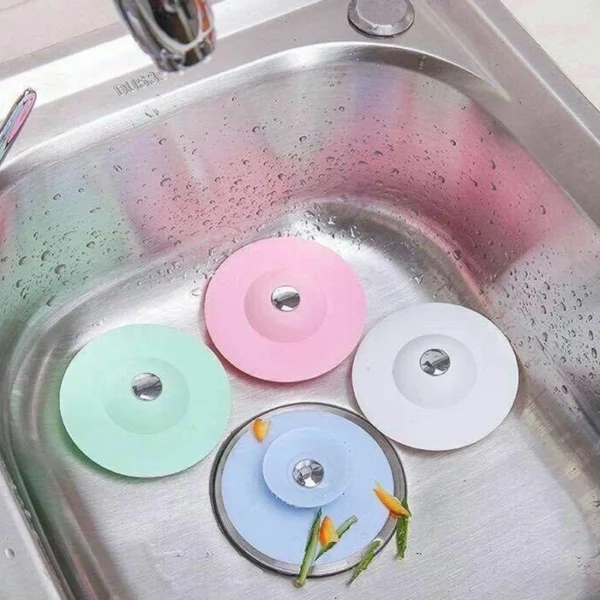 سدادة من السيليكون لفتحة تصريف الحوض 2 في 1 تعمل كمصفاة للحوض وسدادة لايقاف الصرف