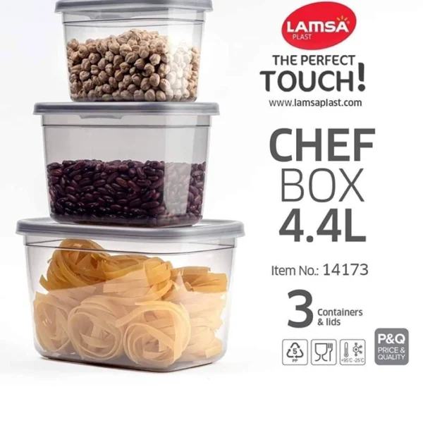 شيف بوكس لمسه 3 قطع مقاس 4400 ملي