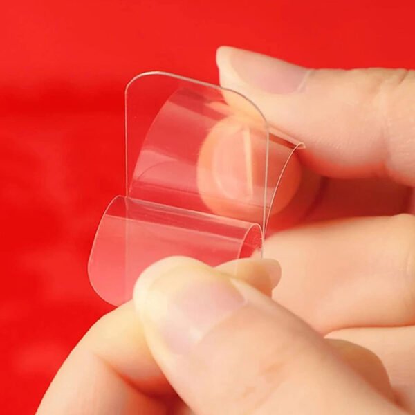 60 قطعة من شريط لاصق أكريليك شفاف قابل للإزالة، شريط جل لاصق مزدوج الجوانب