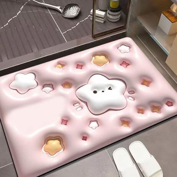 دواسة حمام من مايكروفايبر فائقة النعومة والامتصاص، شاجي مخملية ثلاثية الأبعاد غير قابلة للانزلاق