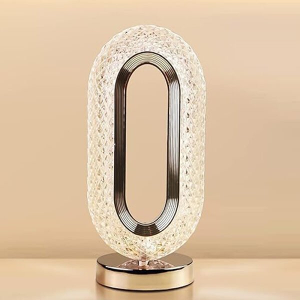 مصباح كريستال ديكوري قابل لإعادة الشحن باستخدام USB - بيضاوي متعدد الألوان
