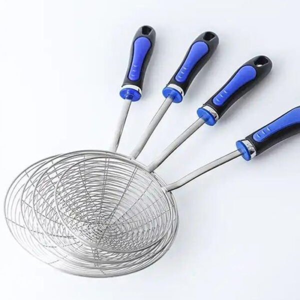 طقم قلاية عميقة من الفولاذ المقاوم للصدأ - شيالة صغيره - قطر 13 سم