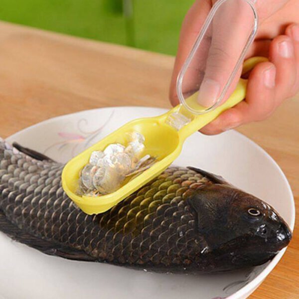 قشارة سمك بلاستيك مزوده بخزان وسكينة صغيرة