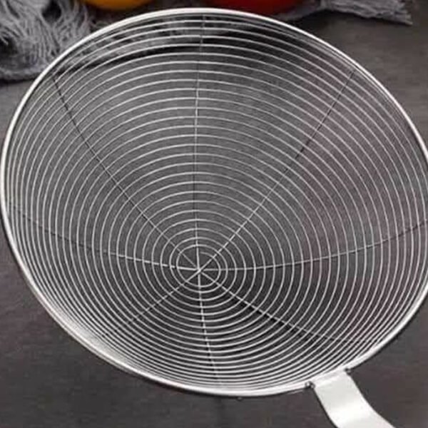 طقم قلاية عميقة من الفولاذ المقاوم للصدأ - شيالة وسط - قطر 13 سم