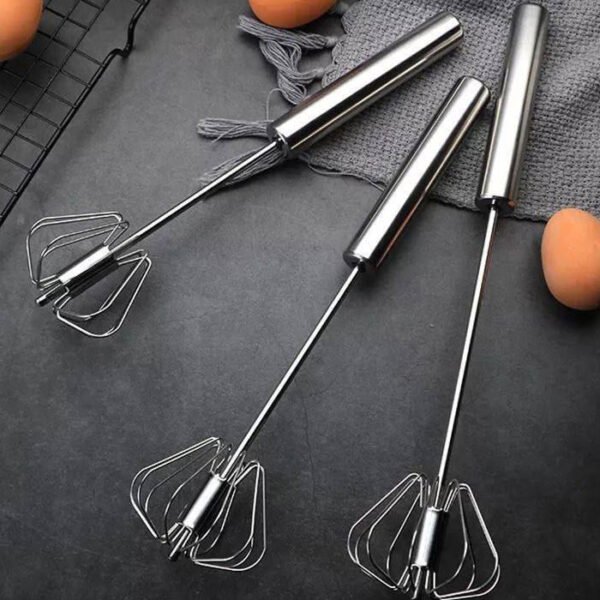 مضرب بيض يدوي من الستانلس ستيل، خلاط يدوي للمطبخ المنزلي، اداة للخفق والضرب والتقليب