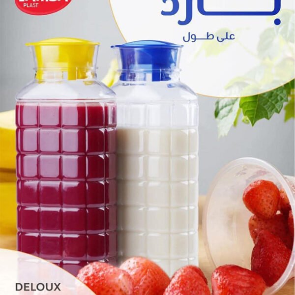 مجموعة زجاجات ديلوكس من لمسة، رقم 2 - متعددة الالوان – فوهة للسكب - الطقم 2 زجاجة