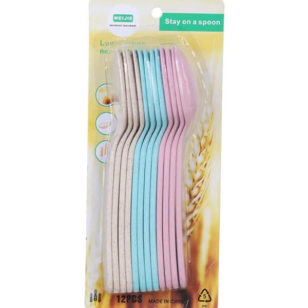 طقم معالق - 12 قطعة - متعدد الالوان