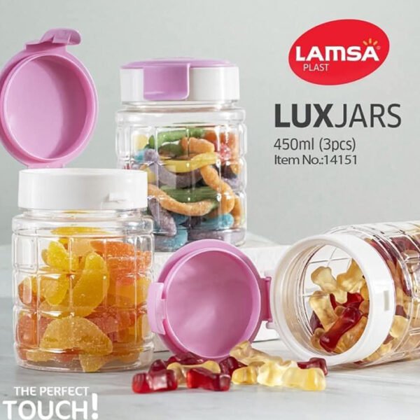 برطمانات لامسا بلاست 3 قطع - 450 مللي