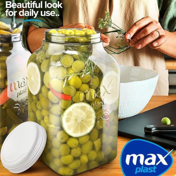 برطمان ماكس الترا كونتينر بلاستيك بيور - سعة 4700 مللى - شفاف