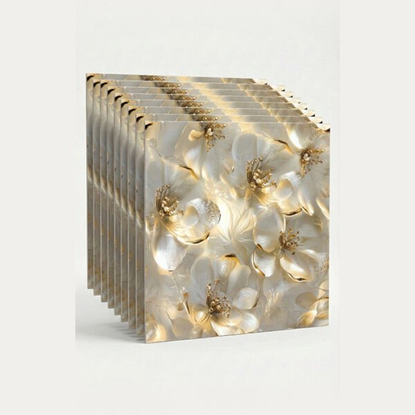 بلاط فوم لاصق رخامي ضد المياه و ضد التجريح للارضيات و الحوائط - 60 سم * 60 سم