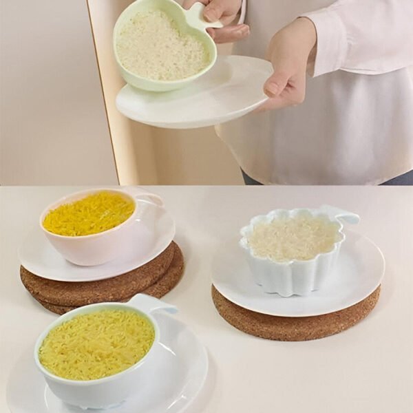 جموعة قوالب أرز للمطبخ متعددة الاستخدامات مناسبة لتزيين الأرز والمزيد لجعل وقت الطعام مثيرًا، 4 قطع